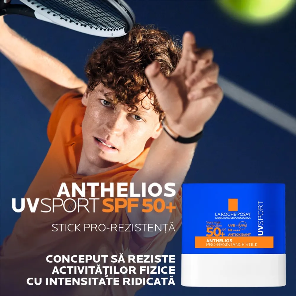 Stick cu protectie solara SPF 50+ Anthelios UVSport, 8 g, La Roche-Posay