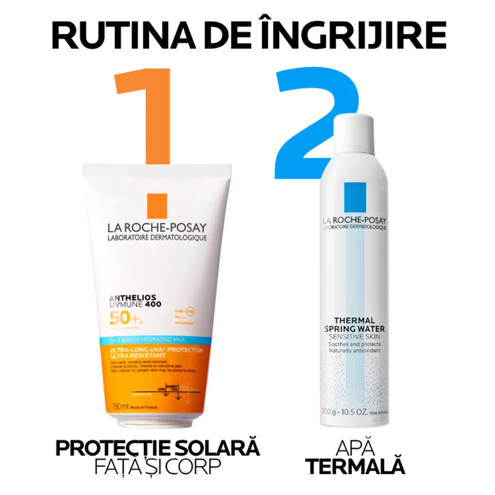 Lapte Hidratant Fata si Corp SPF50+ Anthelios UVMune, 150ml, La Roche Posay