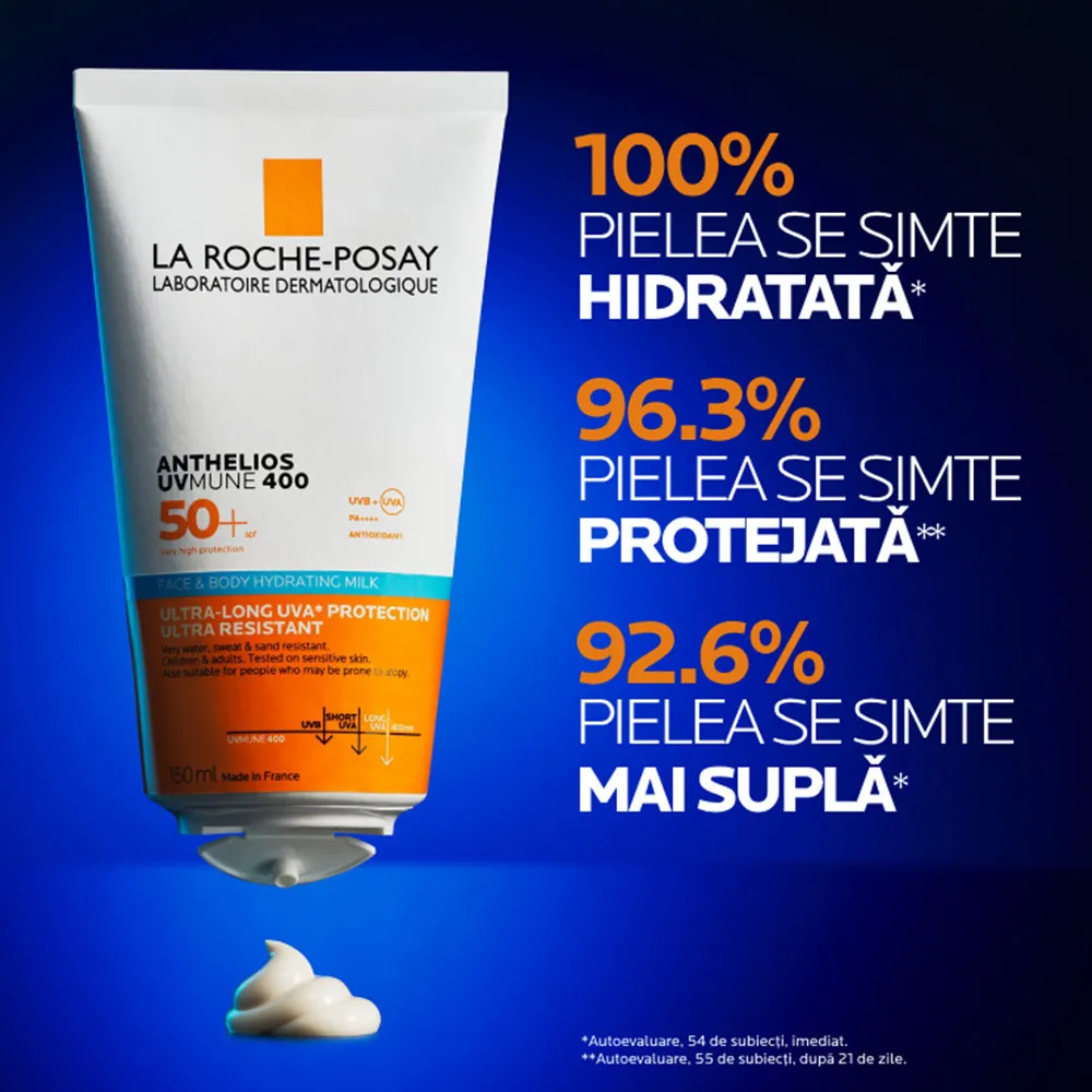 Lapte Hidratant Fata si Corp SPF50+ Anthelios UVMune, 150ml, La Roche Posay