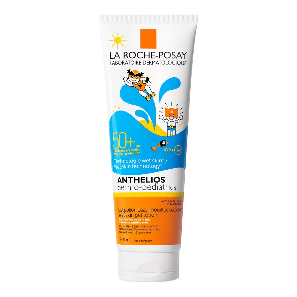 La Roche Posay Anthelios Wet Skin Dermo Pediatrics Spf 50+ Gel Fluid Cu Aplicare Pe Pielea Umeda Sau Uscata x 250 ml