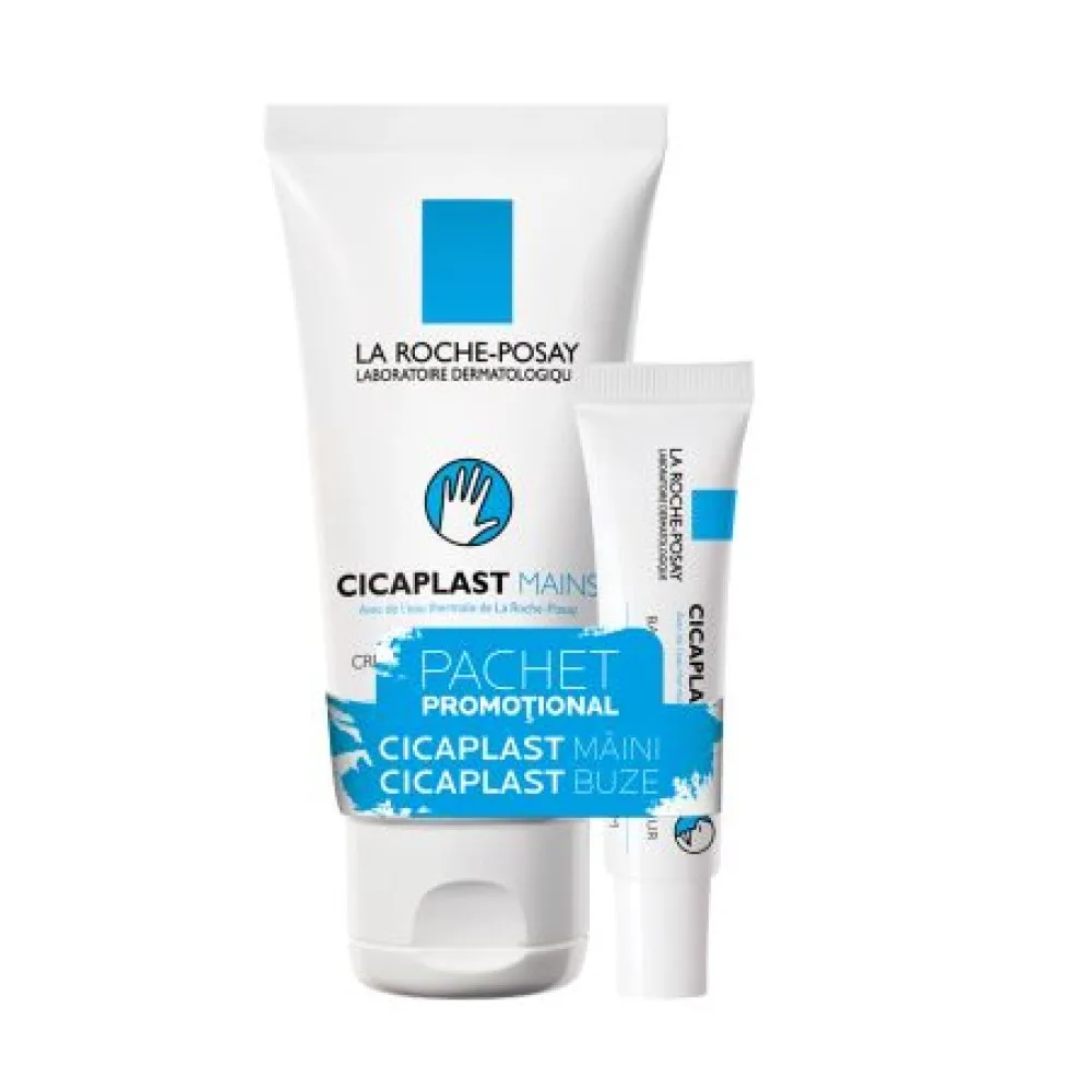 La Roche Posay Cicaplast Crema de Maini x 50ml + Cicaplast Levre x 7.5ml (Cadou)
