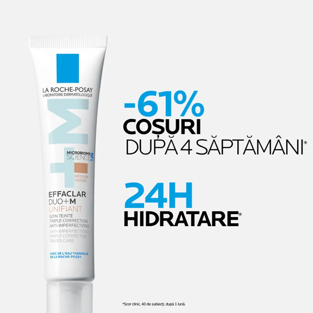Crema corectoare uniformizatoare Effaclar Duo(+), Nuanta Medium, 40 ml, La Roche-Posay