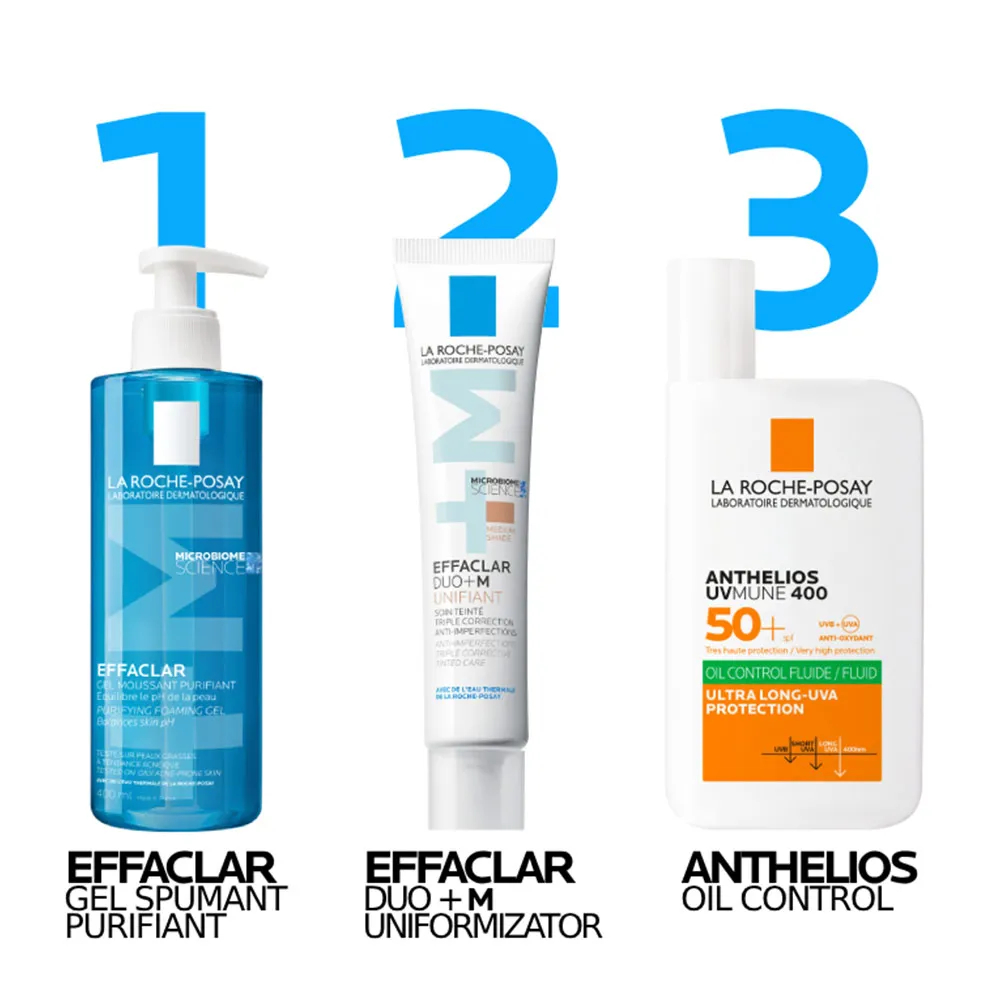 Crema corectoare uniformizatoare Effaclar Duo(+), Nuanta Medium, 40 ml, La Roche-Posay