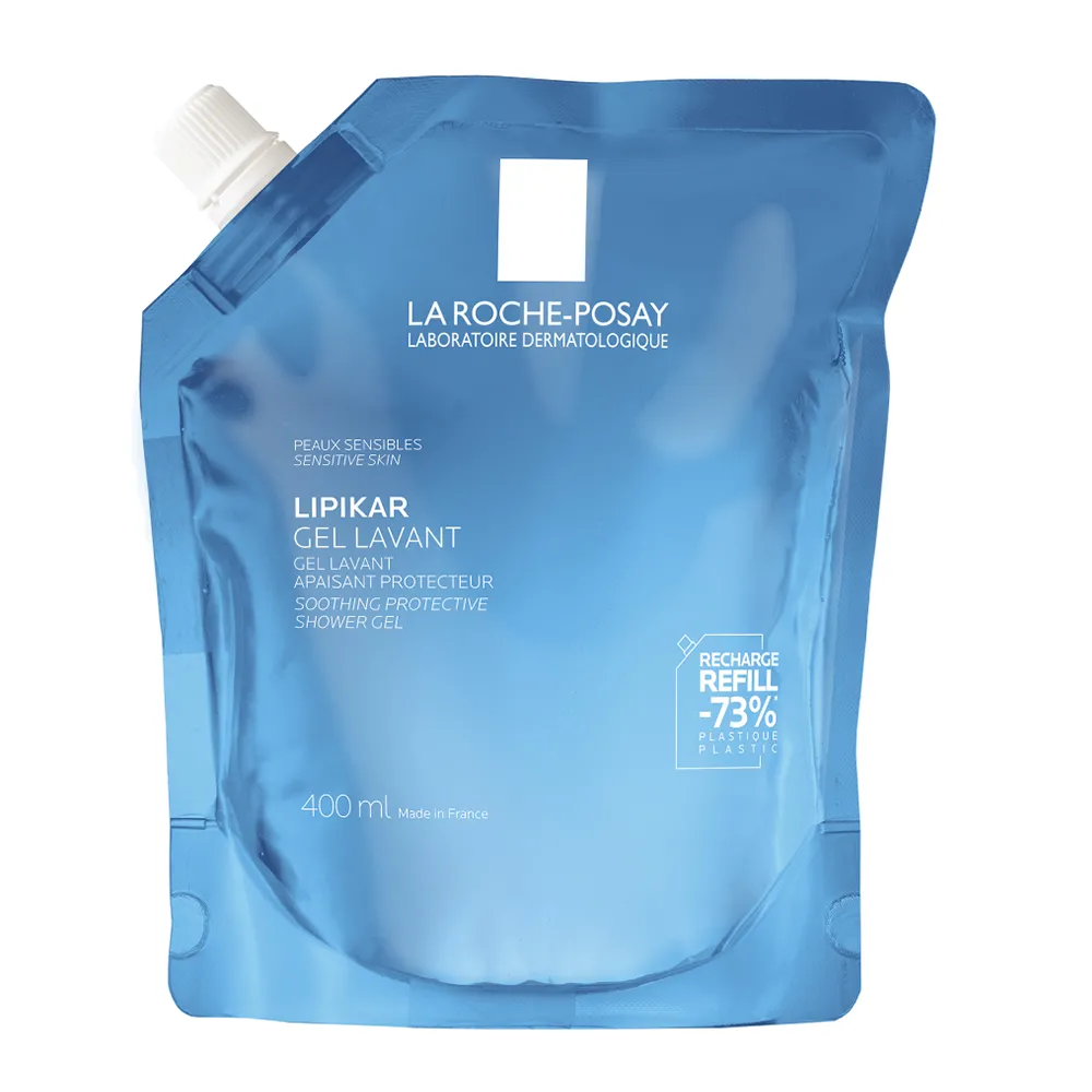 Pachet Gel de Spalare Piele Sensibila, 400ml + Refill, 400ml, La Roche Posay Lipikar