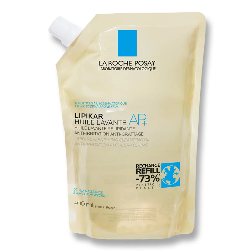 Rezerva Ulei de spalare relipidant pentru pielea uscata cu tendinta atopica Lipikar AP+, 400 ml, La Roche-Posay