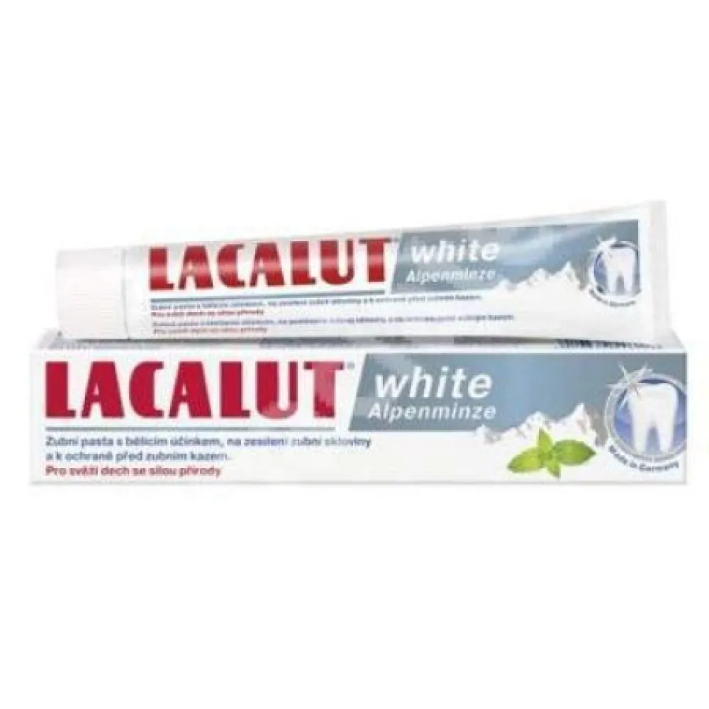 Lacalut Pasta Dinti White Alpenminze x 75 ml + Periuta White Cadou
