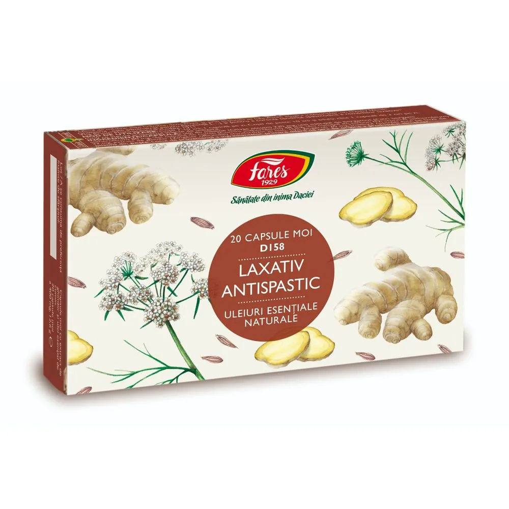 Laxativ antispastic D158, 20 capsule, Fares