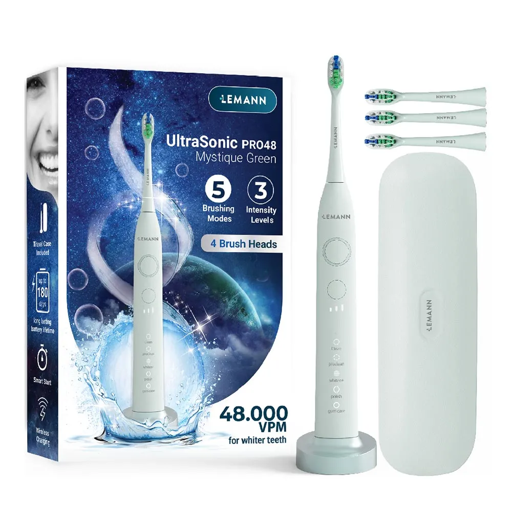 Periuta de Dinti Electrica UltraSonic Pro48 Mystique Green, Lemann