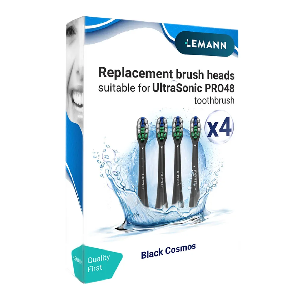 Rezerve Capete Periuta PRO48 Black Cosmos, 4 buc, Lemann