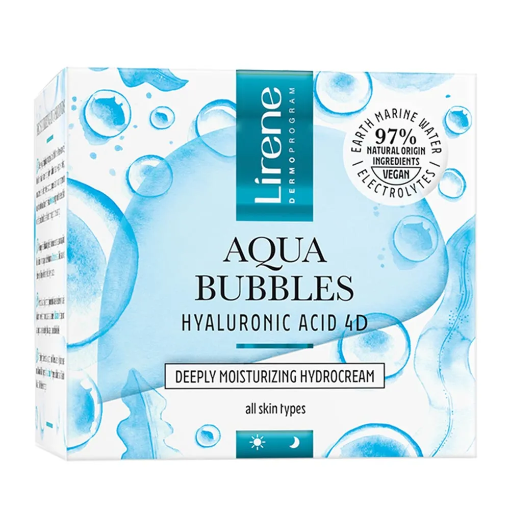 Crema cu Acid Hyaluronic, Aqua Bubbles Hidro, 50ml, Lirene