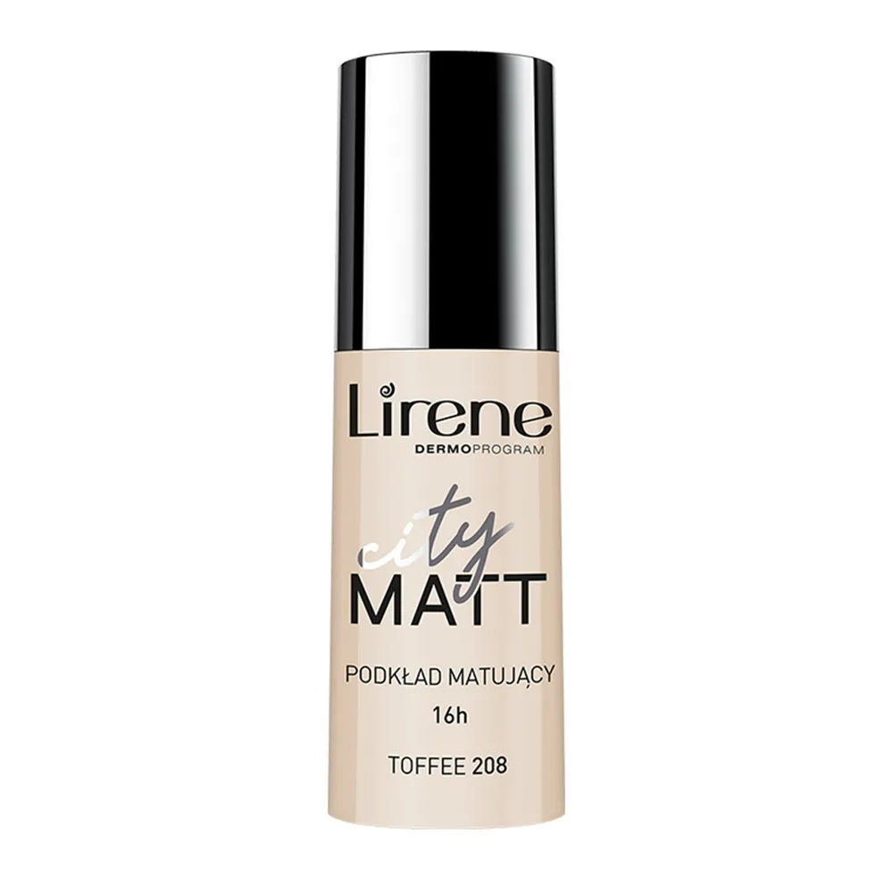 Fond de Ten Matifiant Toffee 208, City Matt, 30ml, Lirene