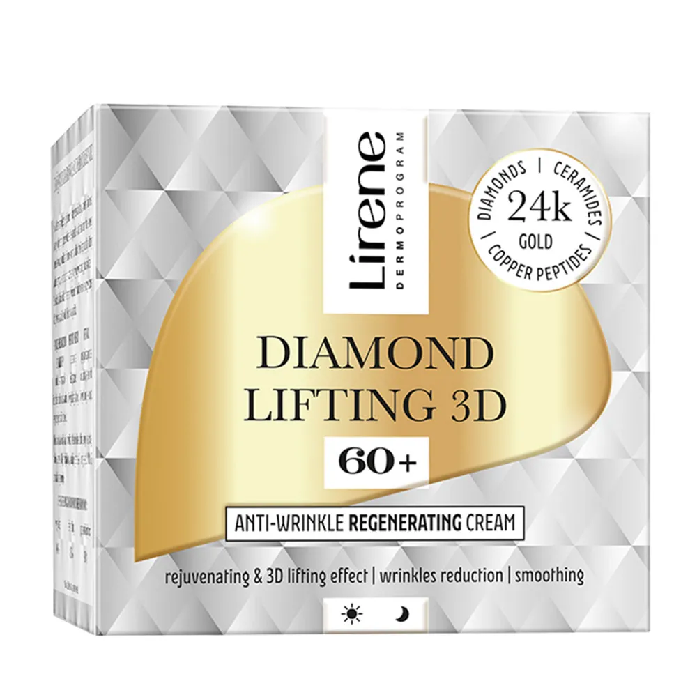 Crema Regeneratoare Anti-rid 60+ Zi/Noapte, Diamond Lifting 3D, 50ml, Lirene