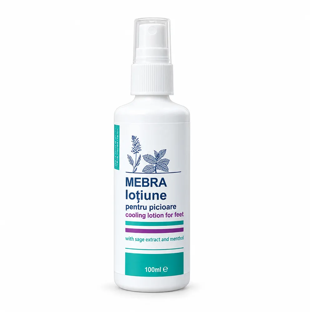 Lotiune antitranspiranta pentru picioare, 100 ml, Mebra