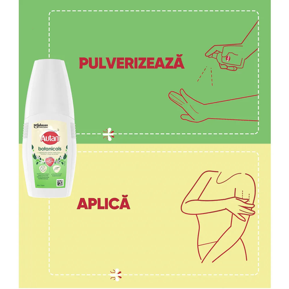 Lotiune anti-intepaturi insecte Botanicals, 100 ml, Autan