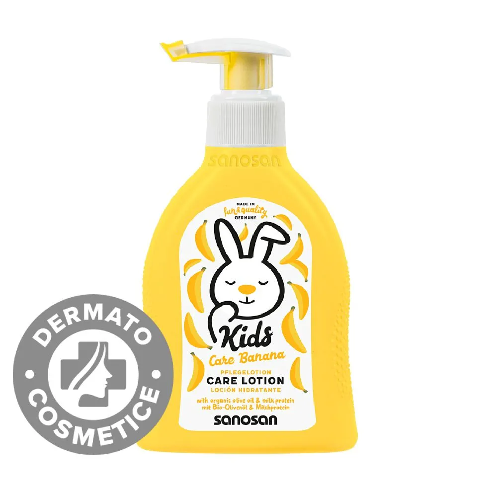 Lotiune de corp pentru copii cu aroma de banane, 200ml, Sanosan