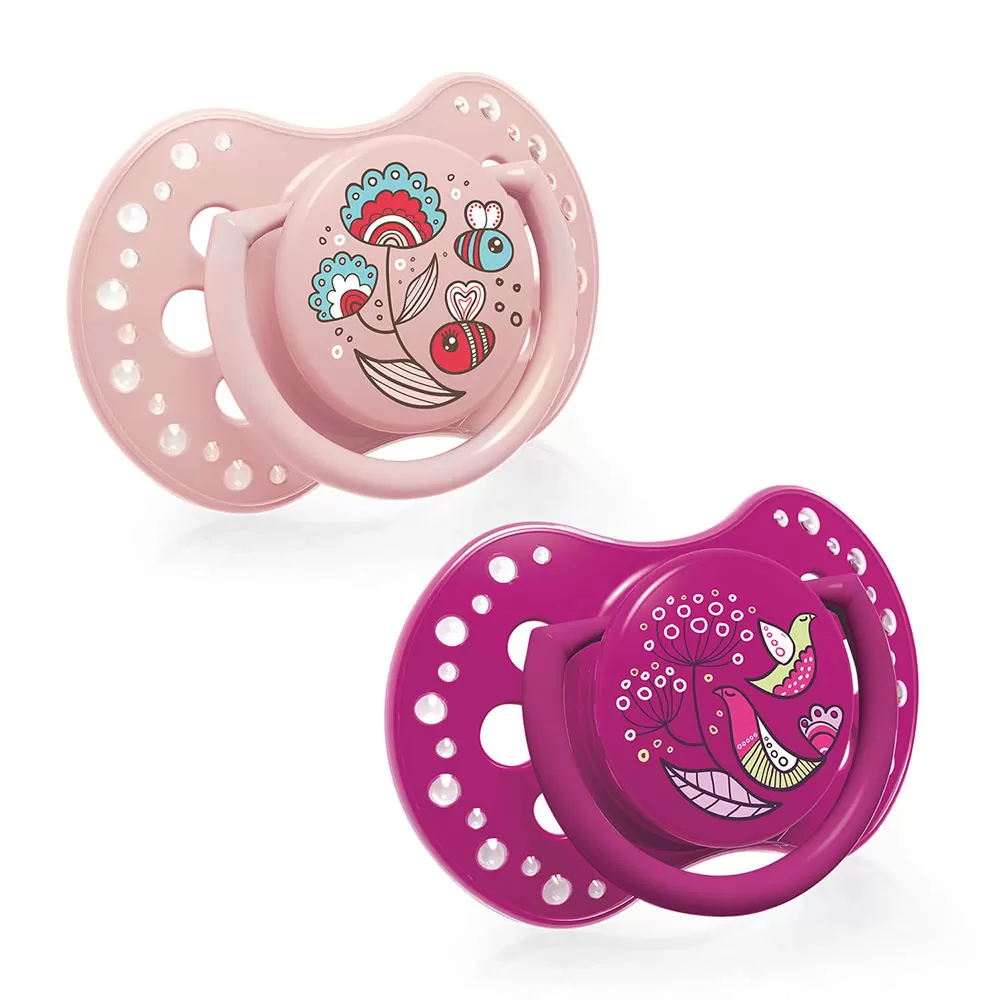 Suzeta Dynamic Folky Fata 6-18 luni 22/843, 2 buc, Lovi