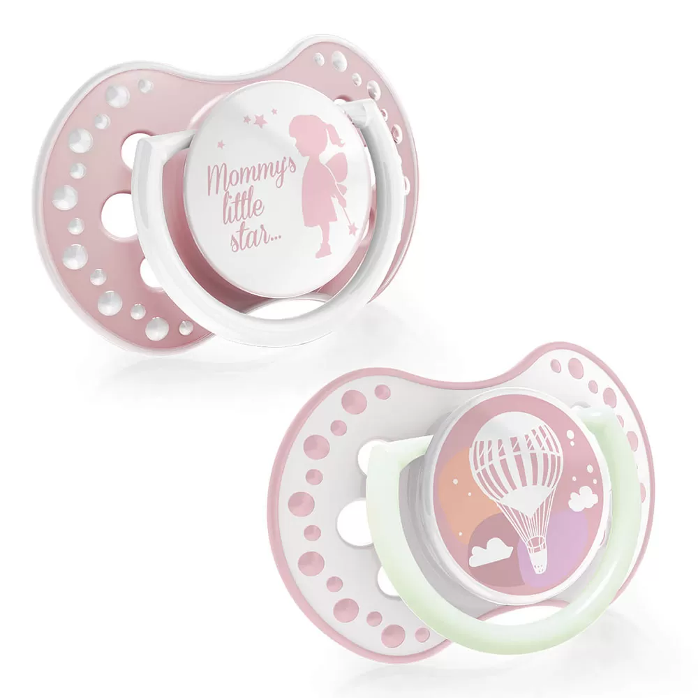 Lovi Suzeta Dynamic Pride&Joy Silicon Fata 0-3 luni 22/844 - buc. x 2