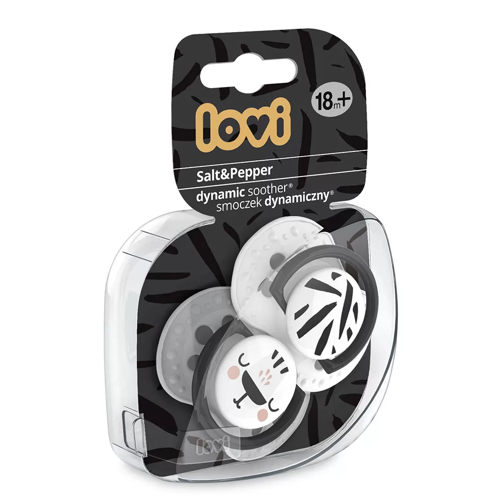 Suzeta din silicon Dynamic Salt&Ppepper pentru 18+ luni, 2 bucati, Lovi