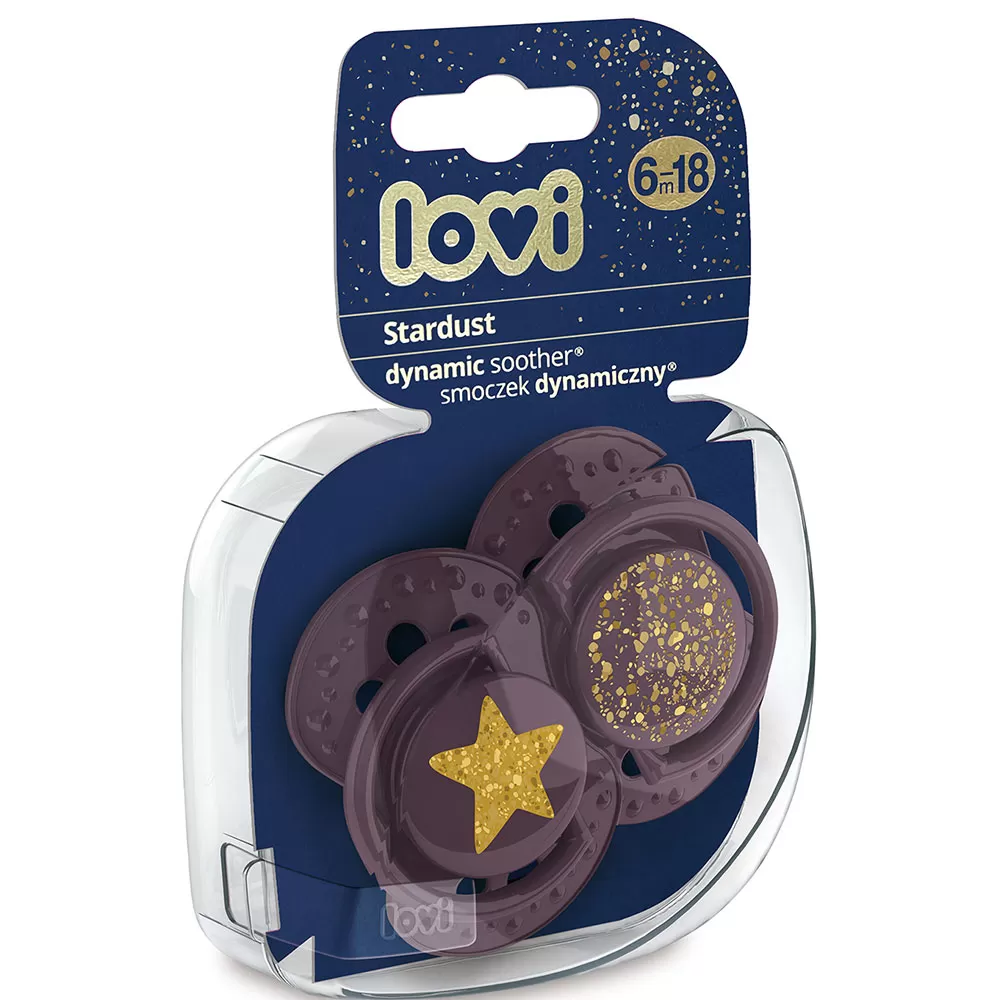 Lovi Suzeta Dynamic Stardust Violet Silicon 6-18 luni 22/894 - buc. x 2