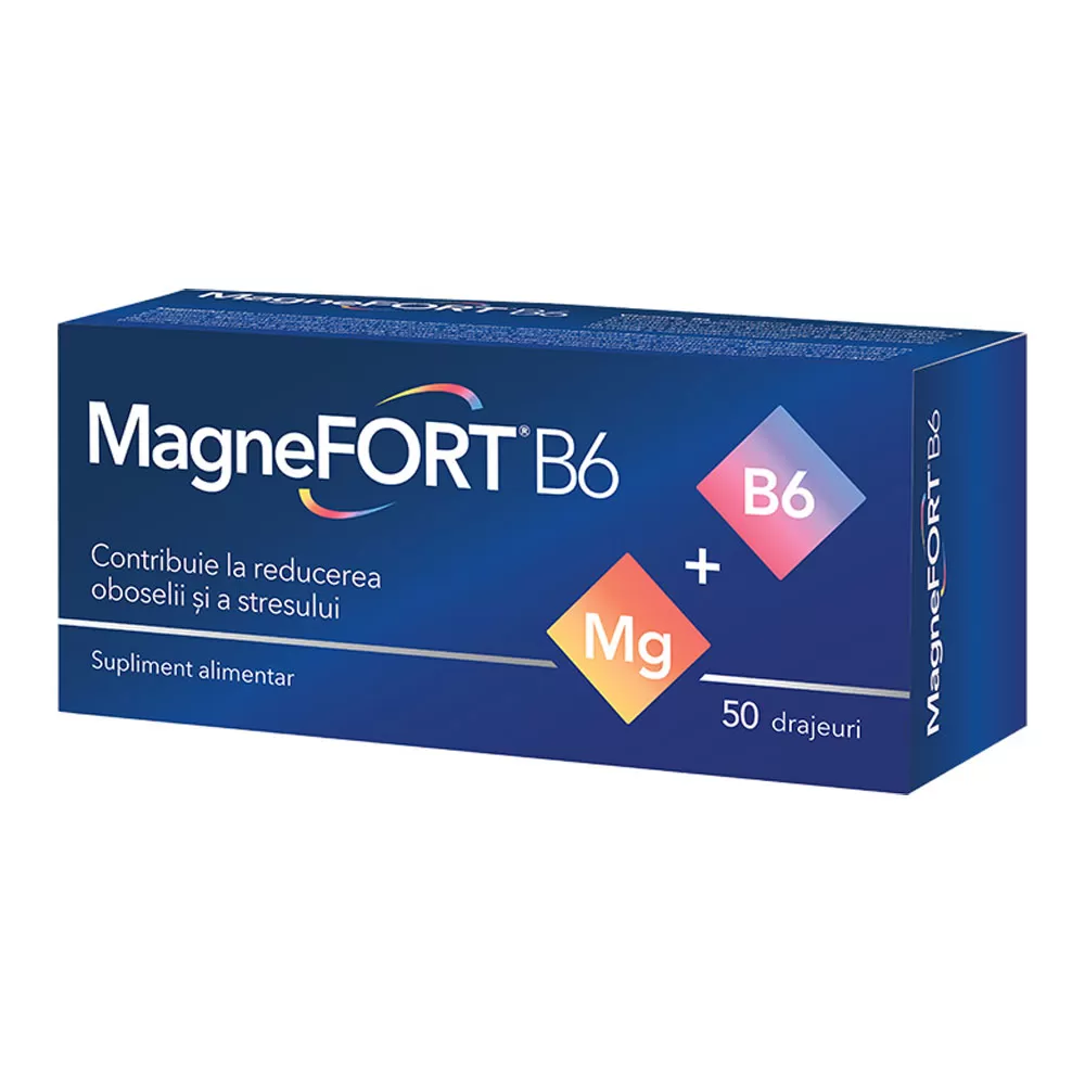 Magnefort B6- drajeuri x 50 - Biofarm