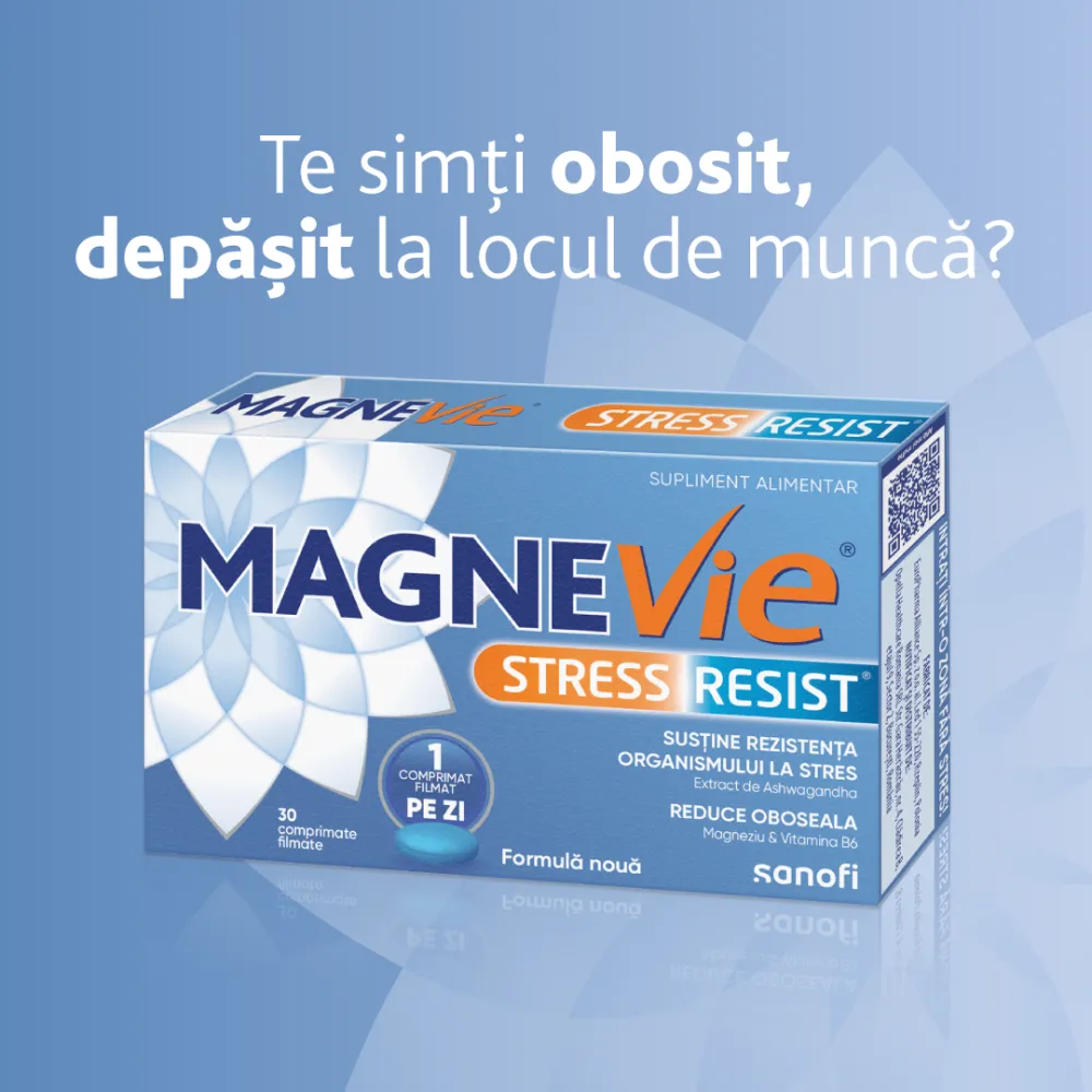 Magnevie Stress Resist Ashwagandha, 30 comprimate filmate, Sanofi