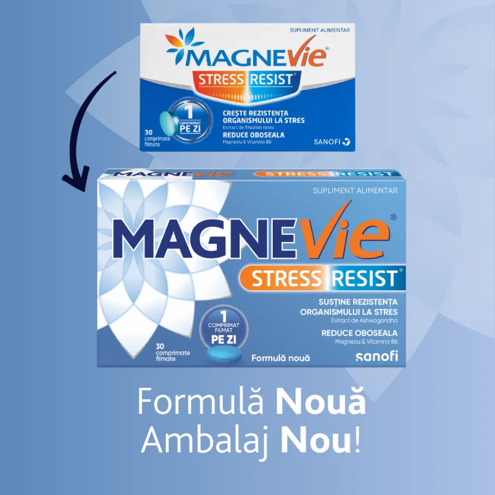 Magnevie Stress Resist Ashwagandha, 30 comprimate filmate, Sanofi