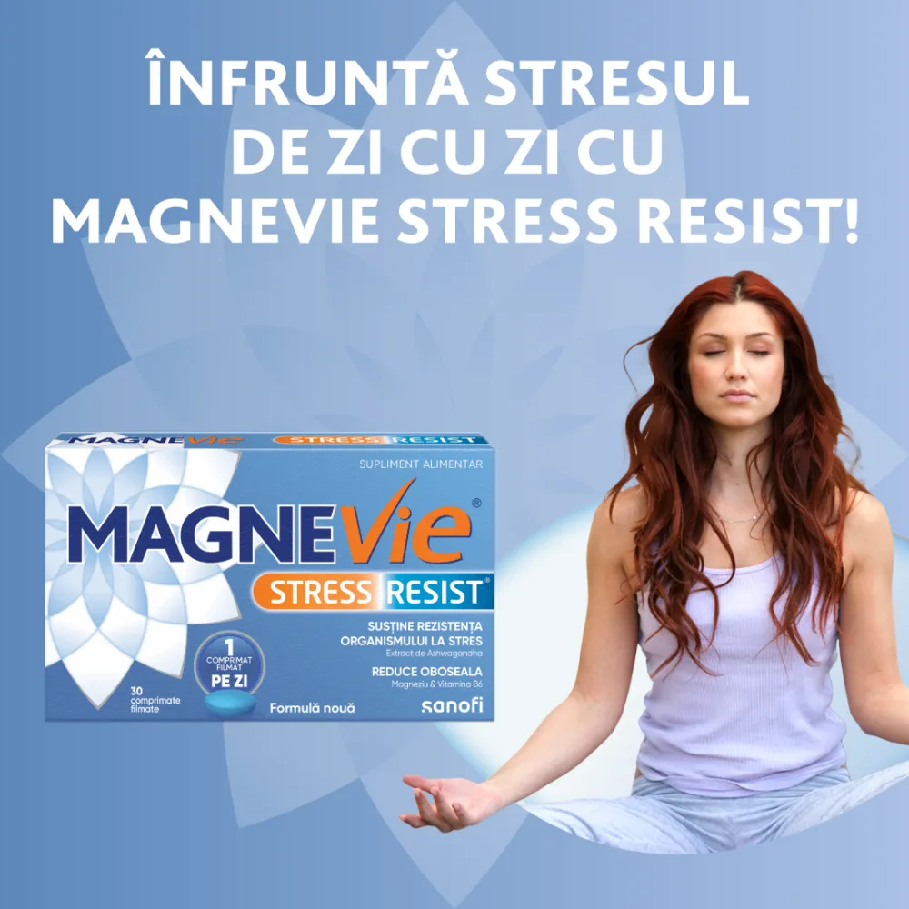 Magnevie Stress Resist Ashwagandha, 30 comprimate filmate, Sanofi