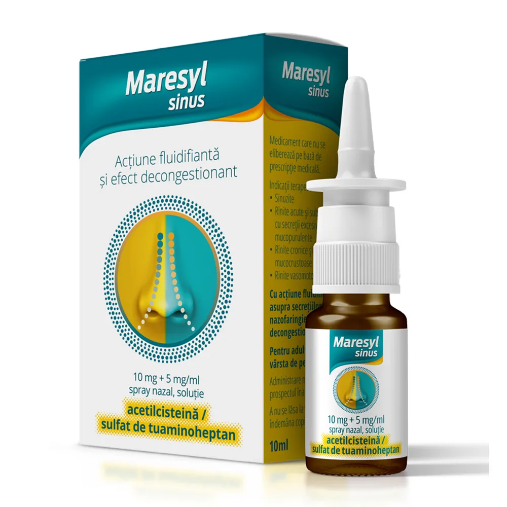 Maresyl Sinus, 10 mg + 5 mg/ml spray nazal, soluţie, 10 ml, Dr. Reddys