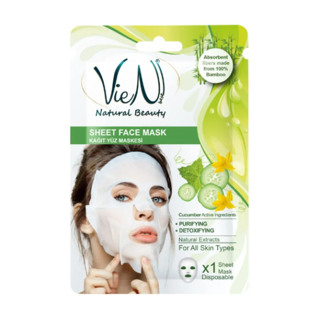 Masca faciala tip servetel cu castravete, 25g, Vien
