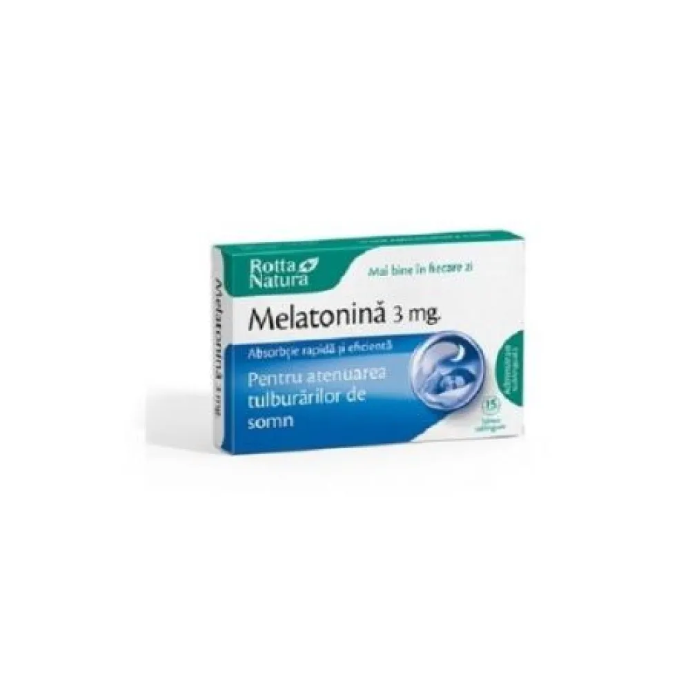 Melatonina 3 mg, 15 tablete, Rotta Natura