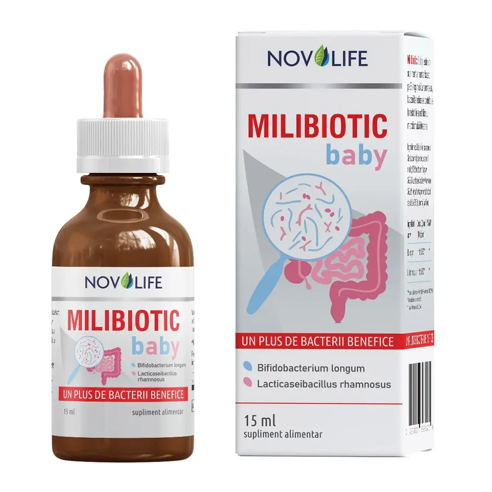 Picaturi Milibiotic Baby, 15 ml, Novolife