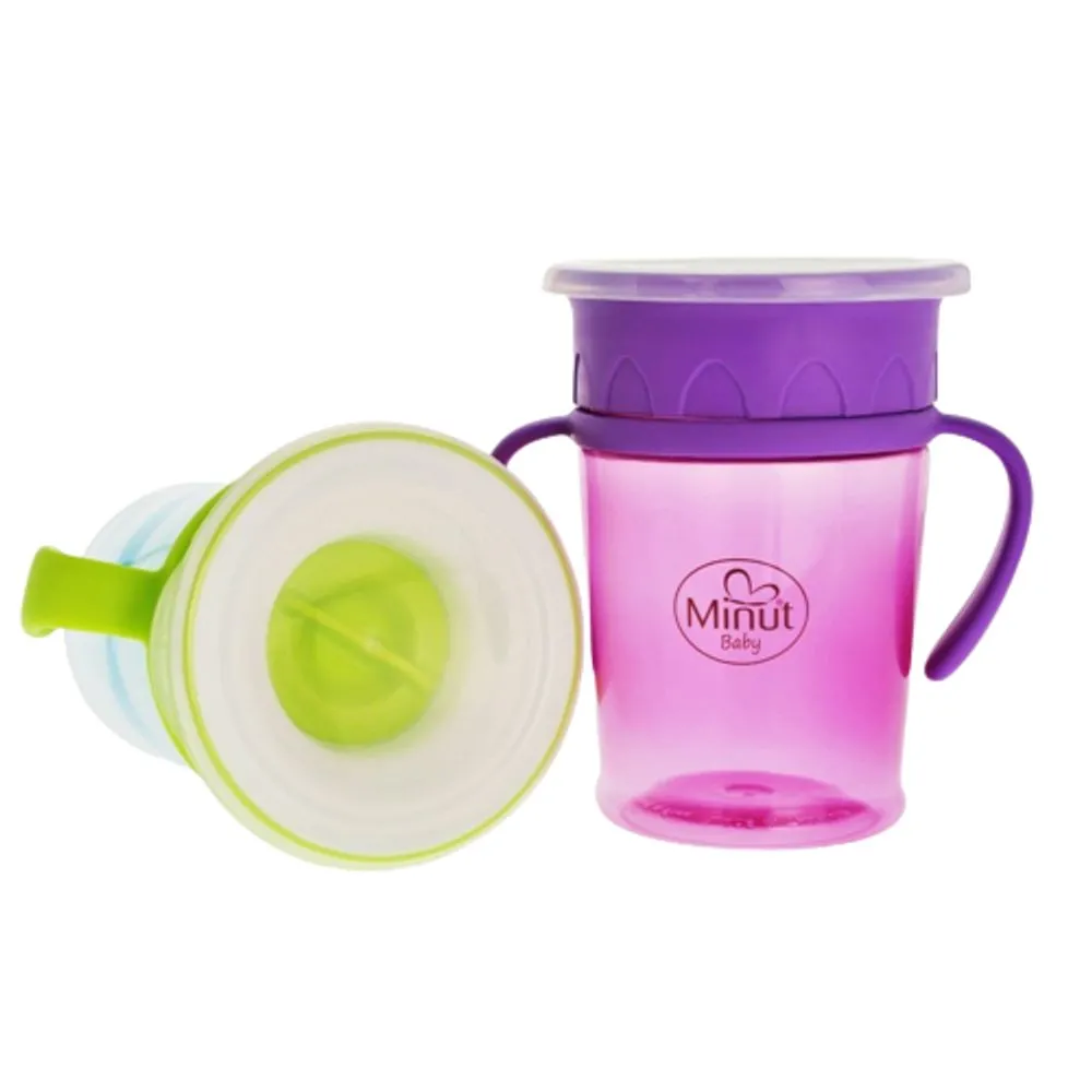 Minut Cana Anticurgere 360* cu Manere +6 luni x 270ml