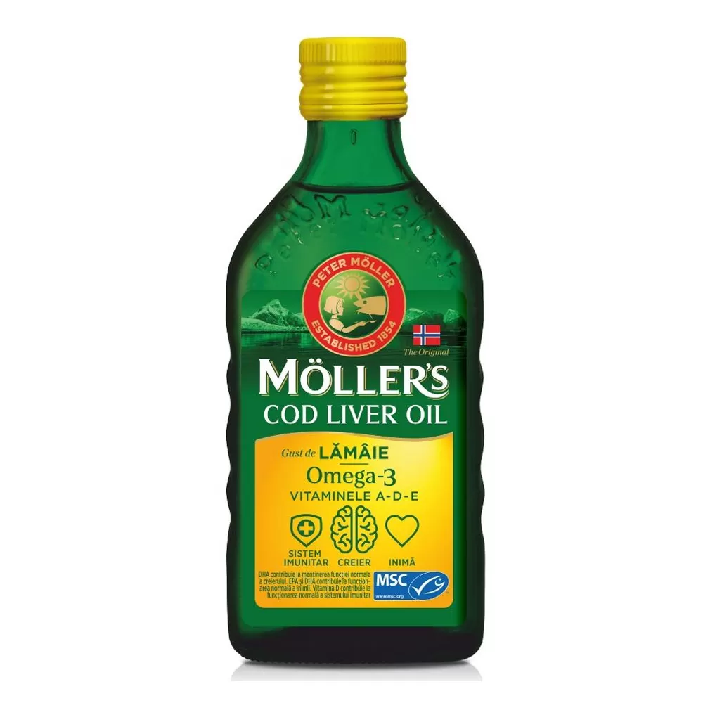 Mollers Cod Liver Oil Omega 3 Lamaie x 250 ml