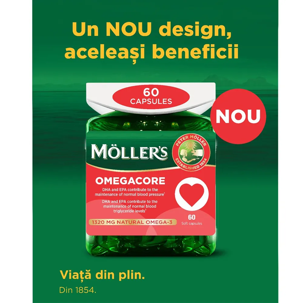 Moller's Omegacore, 60 capsule moi, Orkla Health