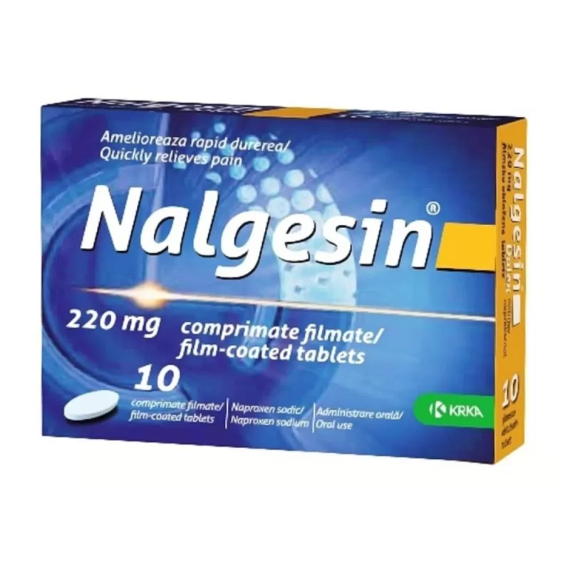 Nalgesin, 220 mg, 10 comprimate filmate, Krka