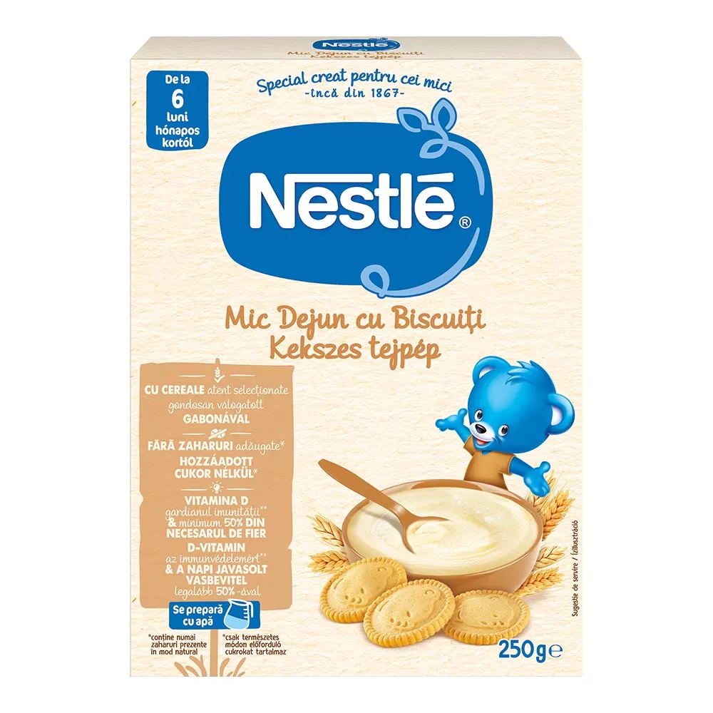 Nestle Cereale Mic Dejun cu Biscuiti, de la 6 luni x 250 g