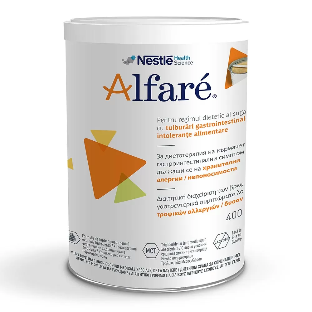 Formula speciala de lapte pentru tratamentul dietetic al alergiilor Alfare HMO, 400g, Nestle