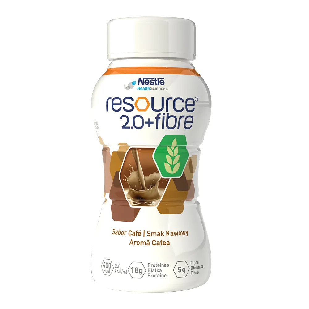 Resource 2.0 + Fibre cu aroma de cafea, 4 x 200 ml, Nestle