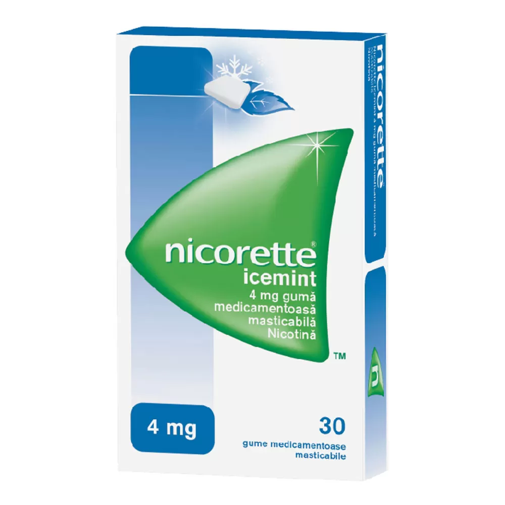 Nicorette 4 mg Icemint Guma Orala x 30