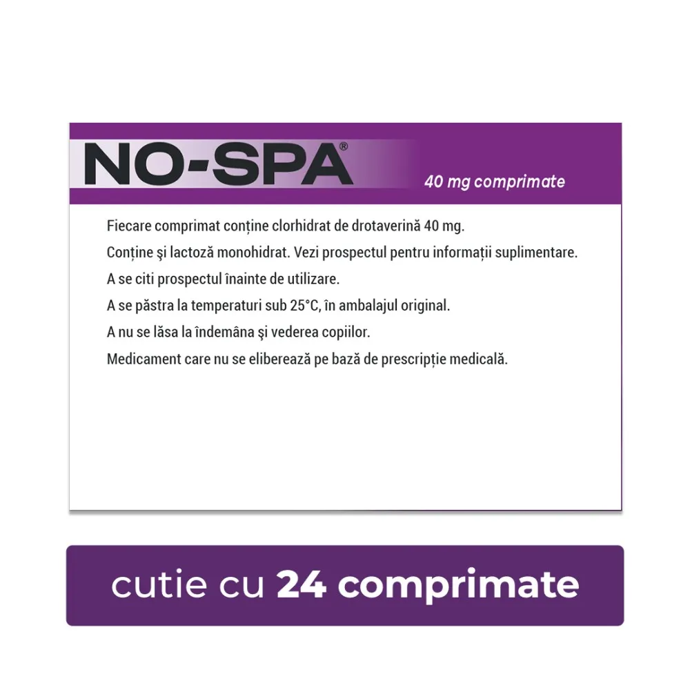 No-Spa, 40 mg, 24 comprimate, Sanofi