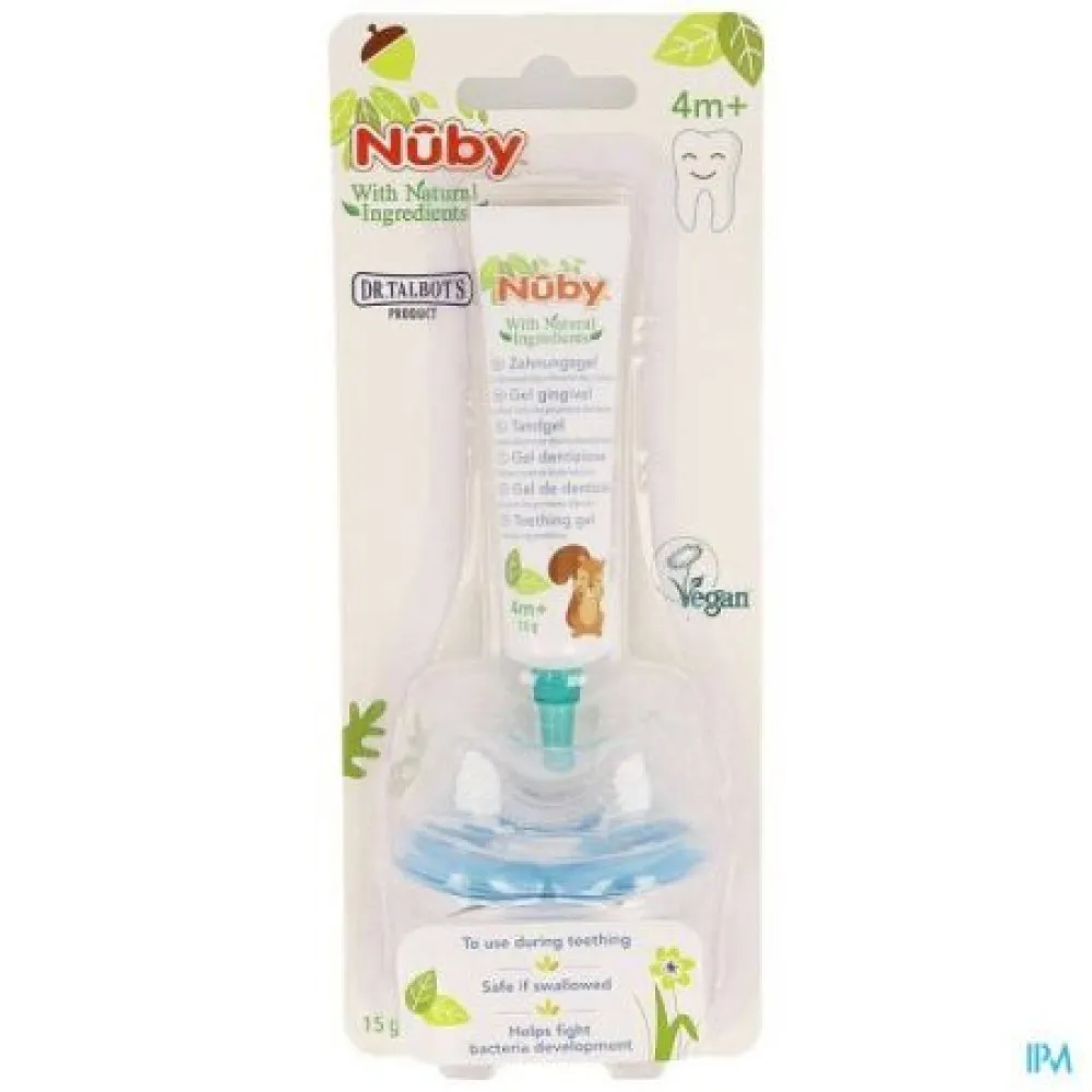 Nuby 23016 Gel Gingival +4 luni x 15ml + Gutiera