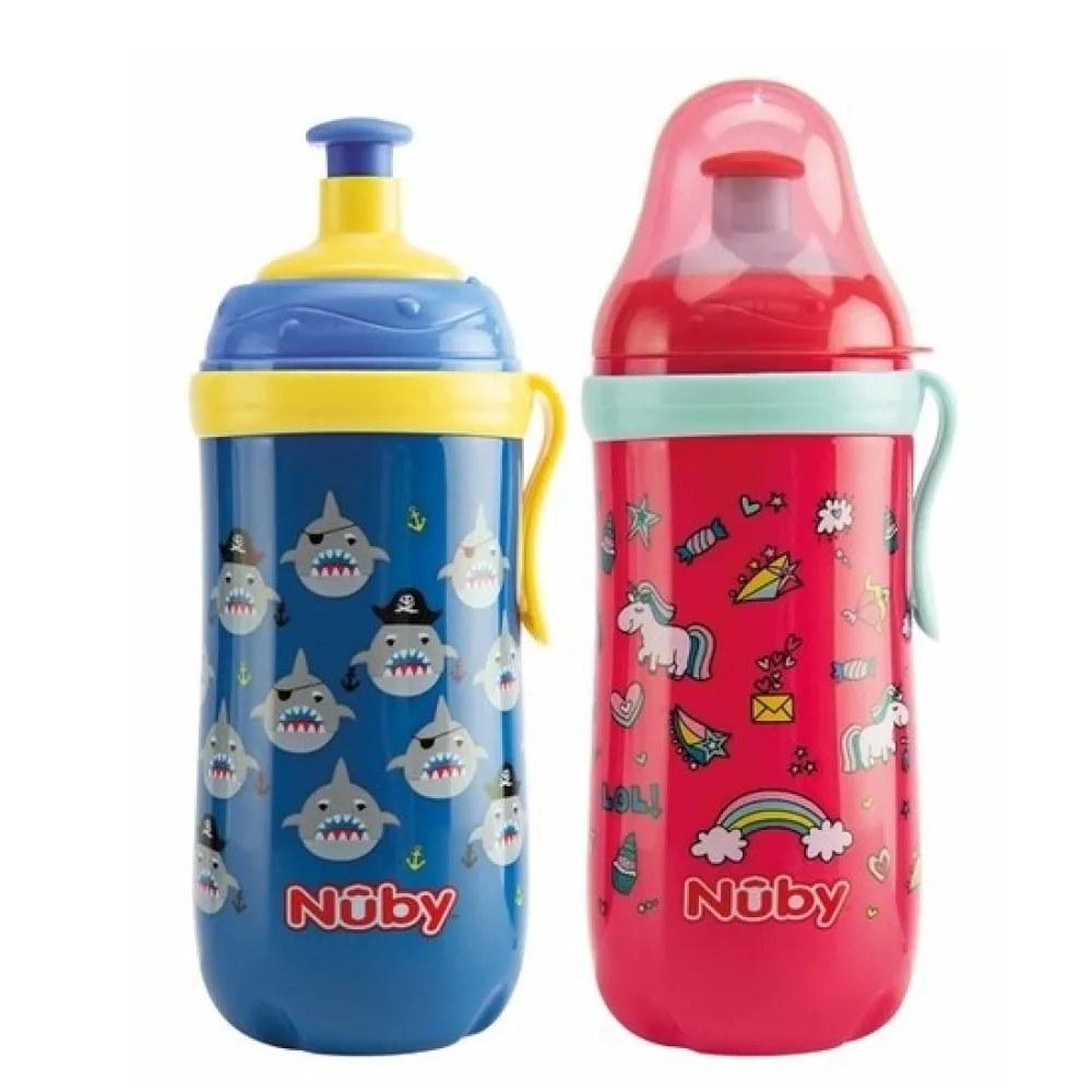 Nuby 406012 Pahar Pop-up cu Clema +18 luni x 360ml