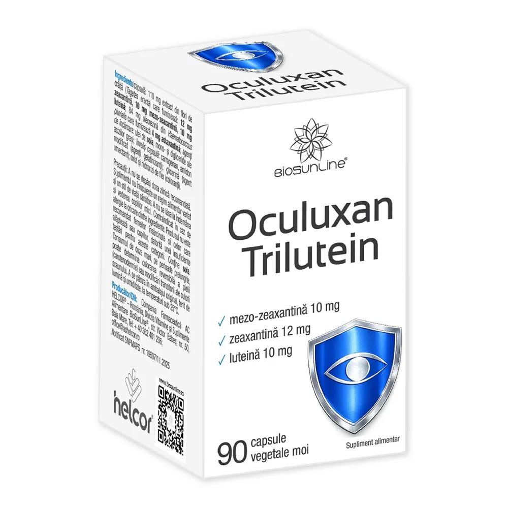 Oculuxan Trilutein, 90 capsule vegetale moi, BioSunLine