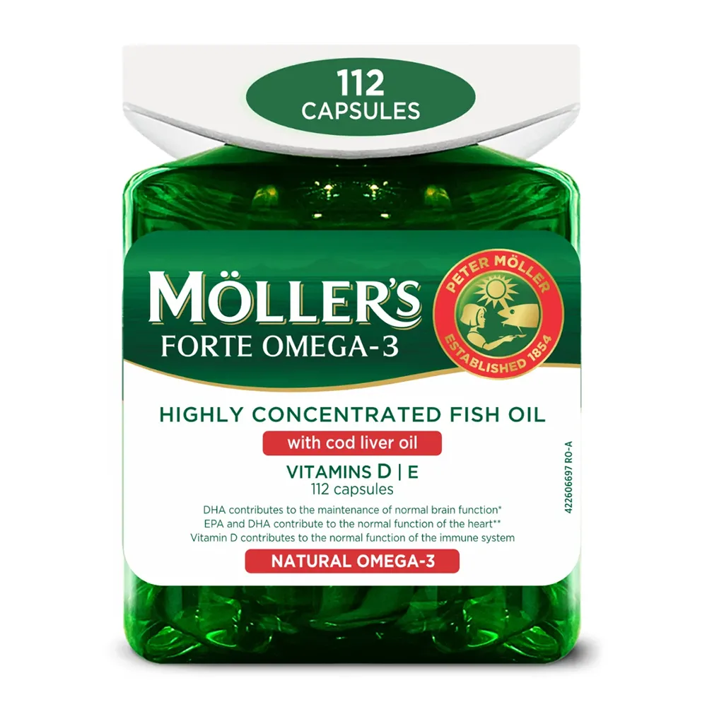 Omega 3 Forte Moller's, 112 capsule, Orkla Health