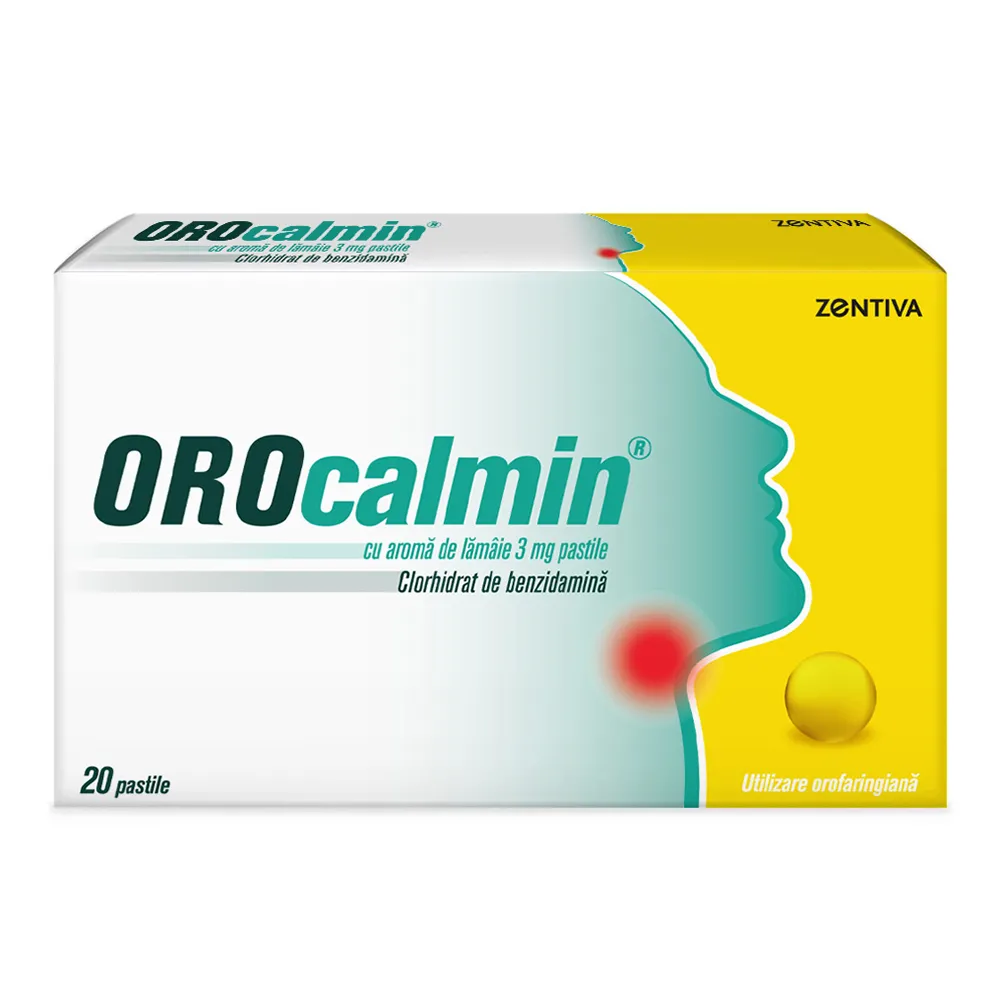 Orocalmin 3 mg cu aroma de lamaie, 20 pastile, Zentiva
