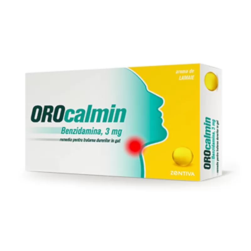 Orocalmin 3 mg cu aroma de lamaie, 20 pastile, Zentiva