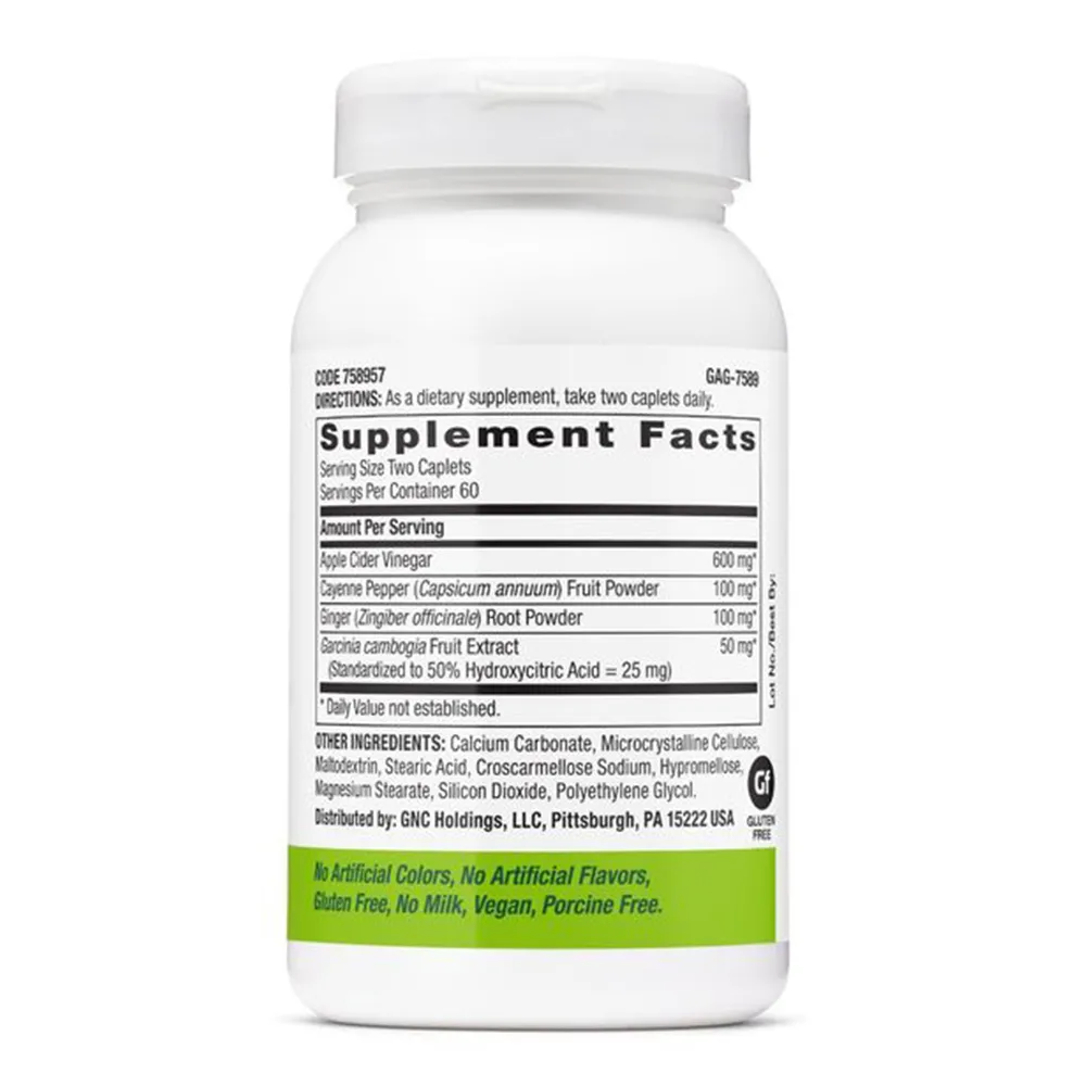 Otet din Cidru de Mere SuperFoods, 120 tablete, GNC