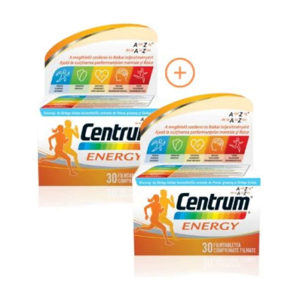Pachet Centrum Energy de la A la Zinc, 30 comprimate + 30 comprimate, Gsk
