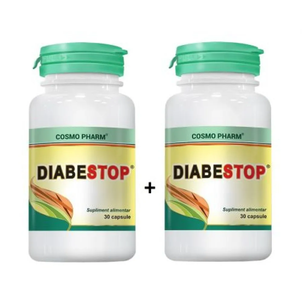 Pachet Diabestop, 30 capsule + 30 capsule, Cosmopharm