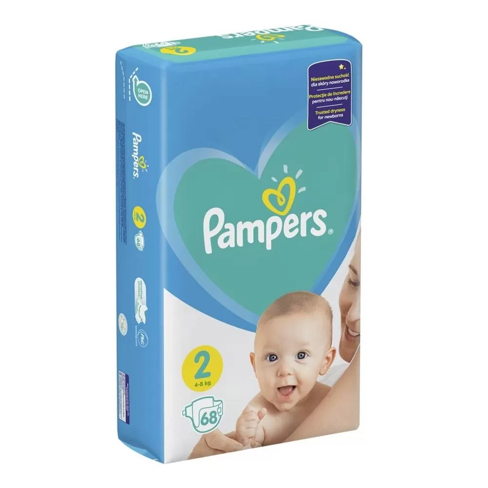 Pampers Nr. 2 Active Baby 4-8 kg Scutece x 68